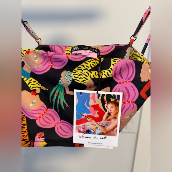Zara Woman in Art Miranda Makaroff Print Top - Picture 4 of 7